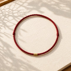 FREE Today: Keep Positive Golden Bead Braided String Lucky Bracelet Anklet featuring