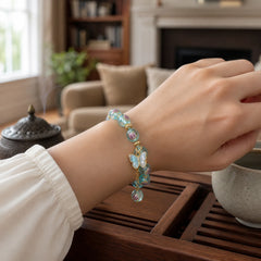 FREE Today: Love Freedom Butterfly Charm Rose Flower Liuli Bracelet featuring Butterfly