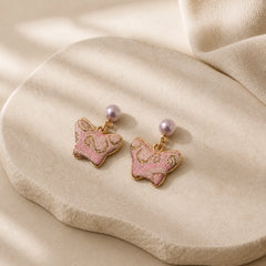 FREE Today: Love and Freedom Song Brocade Pearl Butterfly Vintage Chinese Style Earrings featuring Pearl, Butterfly