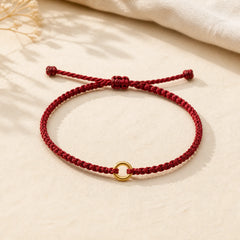 FREE Today: Luck Connection Small Peace Buckle Braided String Adjustable Bracelet Anklet featuring Peace Buckle