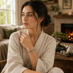 FREE Today: Luck and Prosperity Natural Flower Jade Hand-Woven Bracelet featuring Jade