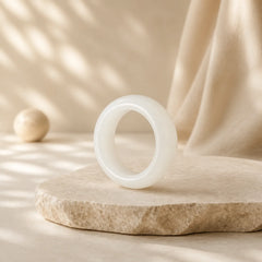 FREE Today: Luck and Wealth Natural Golden Silk Jade Ring featuring Golden Silk Jade