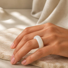 FREE Today: Luck and Wealth Natural Golden Silk Jade Ring featuring Golden Silk Jade