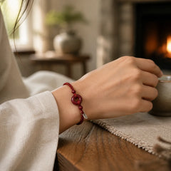 FREE Today: May You Be Healthy and Safe Cinnabar Bracelet Anklet featuring Cinnabar