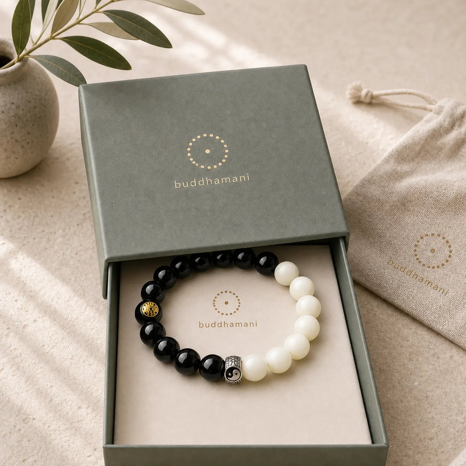 FREE Today: Peace Strength Black Obsidian Bodhi Seed Yin Yang Nine-Character Mantra Mountain Ghosts Spend Money Bracelet featuring Black Obsidian, Bodhi Seed