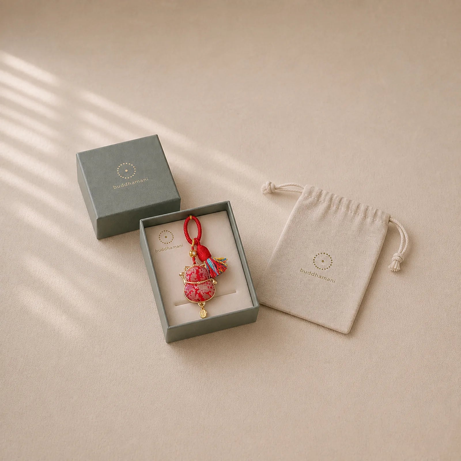 FREE Today: Positive Energy Song Brocade Lucky Cat Wealth Tassel String Keychain featuring
