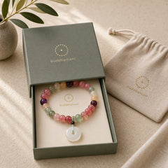 FREE Today: Positive and Fortune Strawberry Quartz Chalcedony Peace Buckle Bracelet featuring Strawberry Quartz, Chalcedony, Peace Buckle