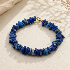 FREE Today: Positive and Serenity Natural Irregular Design Lapis Lazuli Lazurite Bracelet featuring Lapis Lazuli (Lazurite)