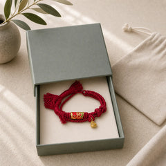 FREE Today: Prosperity and Connection Alloy Koi Fish Gourd Pendant Retro Double-Strand String Bracelet featuring Koi Fish