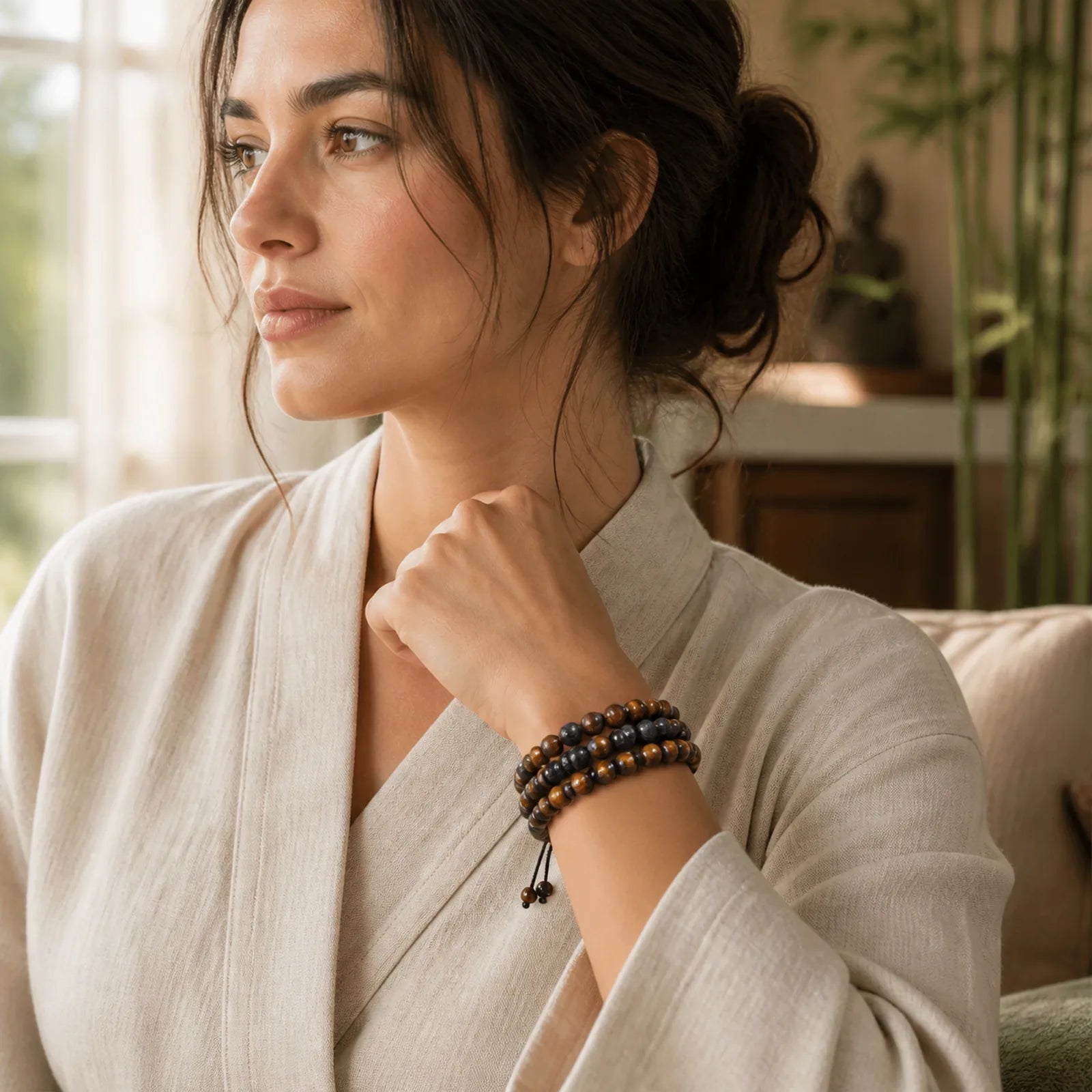 FREE Today: Protection and Strength 3Pcs Tiger Eye Lava Rock Bracelet Set featuring Tiger Eye, Lava Rock