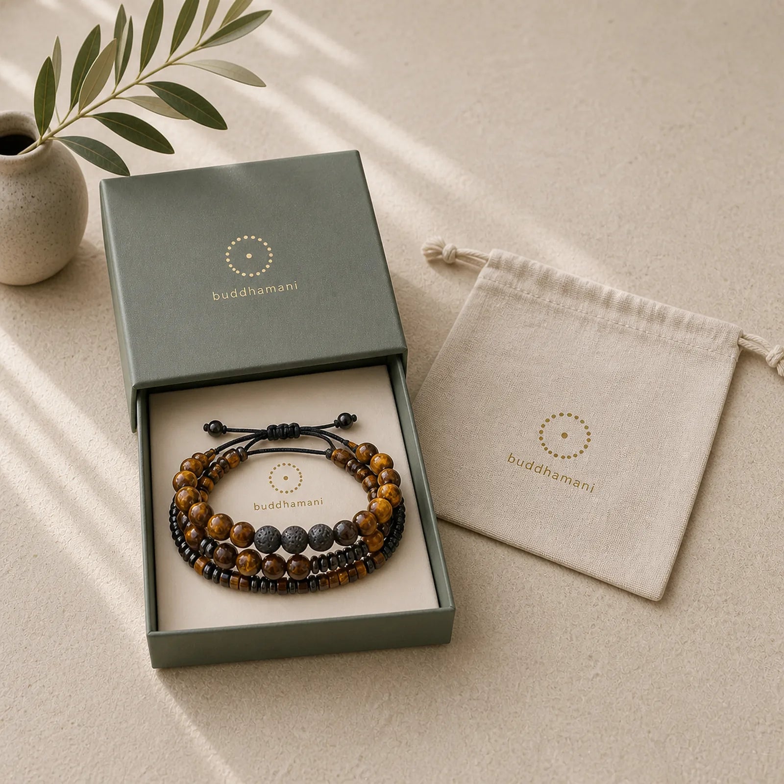 FREE Today: Protection and Strength 3Pcs Tiger Eye Lava Rock Bracelet Set featuring Tiger Eye, Lava Rock