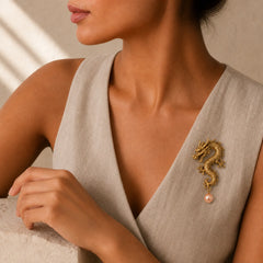 FREE Today: Protection and Strength Domineering Dragon Pearl Brooch featuring Dragon, Pearl
