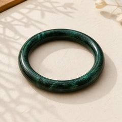 FREE Today: Self-confidence and Protection Nanyang Black-Green Jade Cuff Bangle Bracelet featuring Nanyang Black-Green Jade, Green Jade, Jade