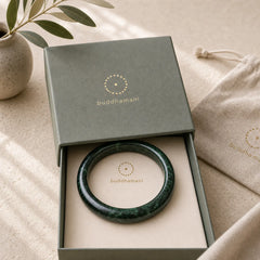 FREE Today: Self-confidence and Protection Nanyang Black-Green Jade Cuff Bangle Bracelet featuring Nanyang Black-Green Jade, Green Jade, Jade