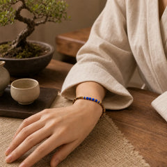 FREE Today: Serenity and Courage Lapis Lazuli Tiger Eye Square Beaded Bracelet featuring Tiger Eye