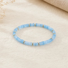 FREE Today: Serenity and Healing Natural Aquamarine Fine 4mm Bead Pearl Bracelet featuring Aquamarine, Pearl