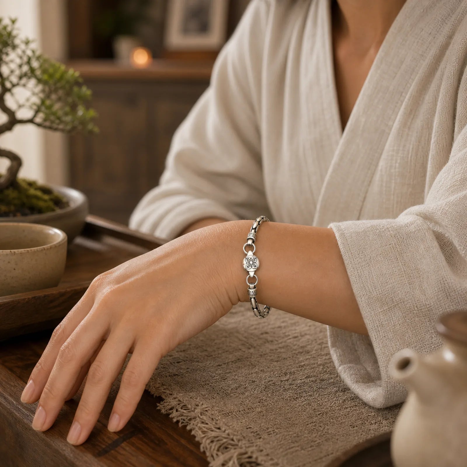 FREE Today: Spiritual Power Tibetan Double Dorje Buddha Swastika Vajra Strength Bracelet featuring Vajra