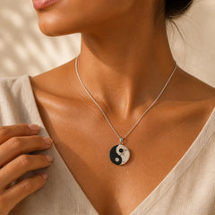 FREE Today: Strength and Fulfillment Natural Black Obsidian White Turquoise Yin Yang Tai Chi Necklace featuring Black Obsidian, White Turquoise, Turquoise
