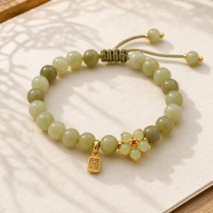 FREE Today: Success Jade Flower Fu Lucky Bracelet featuring Jade