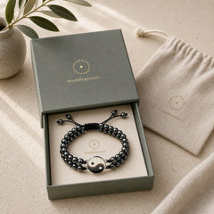 FREE Today: Support and Powerful Yin Yang Hematite Frosted Stone Lava Rock Bracelet featuring Hematite, Frosted Stone, Lava Rock