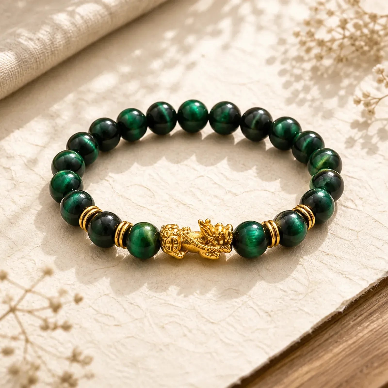 FREE Today: Wealth and Courage Various Color Tiger Eye Beads Pixiu Bracelet featuring Tiger Eye, Pixiu