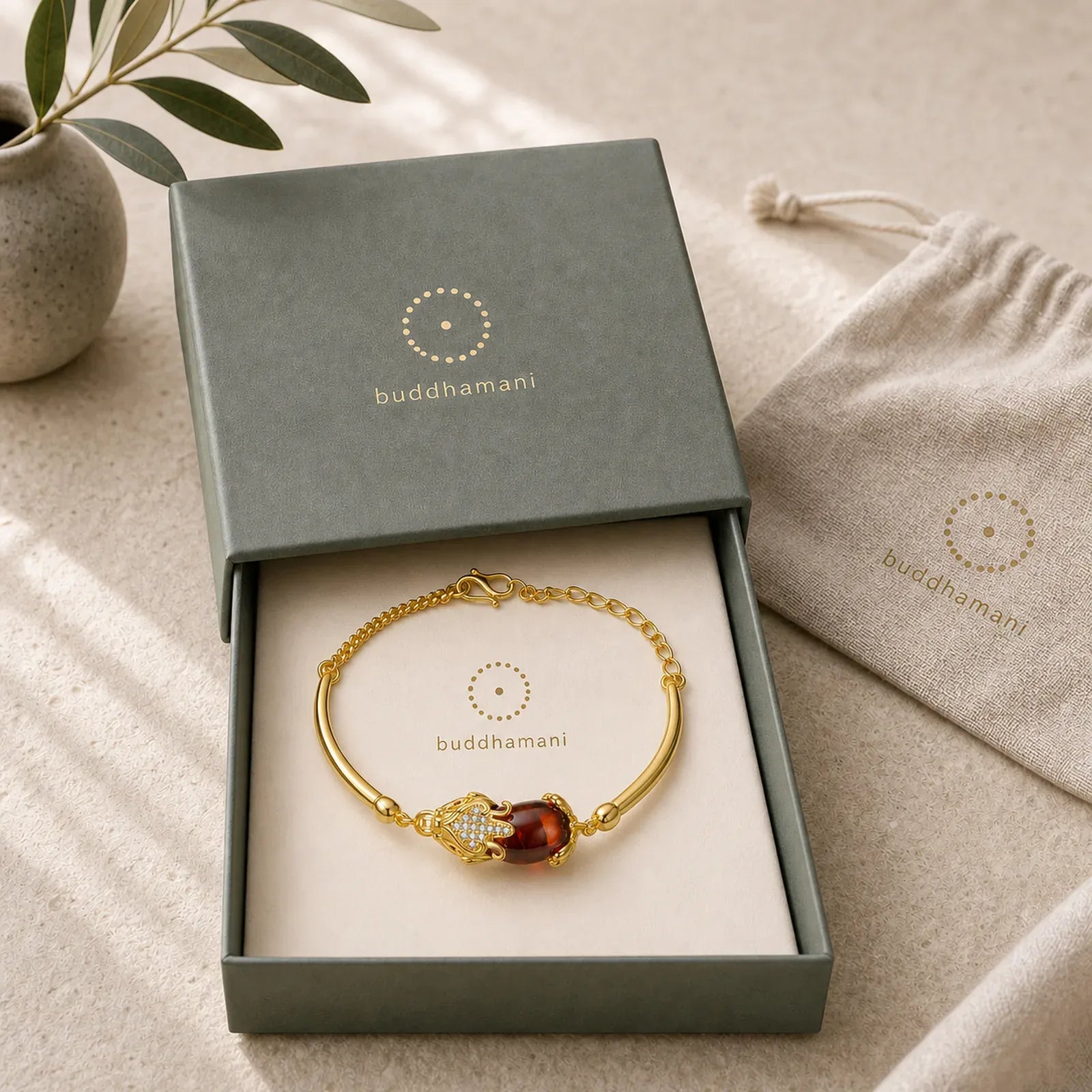 FengShui Golden Red Agate PiXiu Wealth Luck Bracelet featuring Red Agate, Pixiu, Copper
