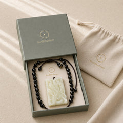 FengShui Lord Guan Protection Necklace Pendant (Extra 30% Off | USE CODE: FS30) featuring Lord Guan, Om, Cyan Jade