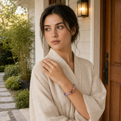 FengShui PiXiu Amethyst Luck Bracelet featuring Pixiu, Amethyst