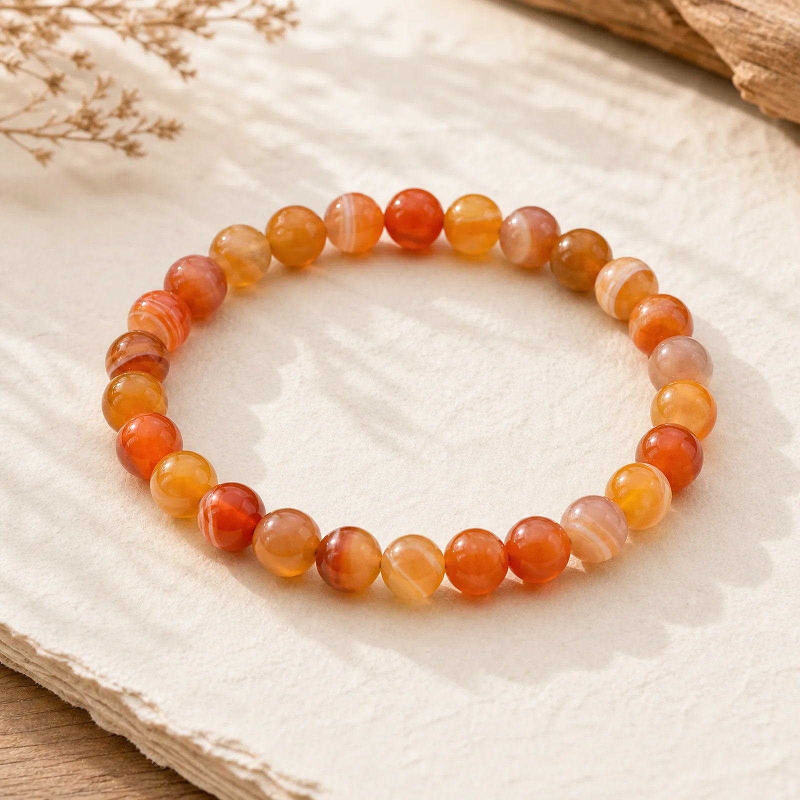 Natural Agate Stone Crystal Balance Beaded Bracelet featuring Gray Agate, Lava Rock, Amazonite
