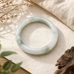 Natural Jade Luck Healing Bangle Bracelet featuring Jade