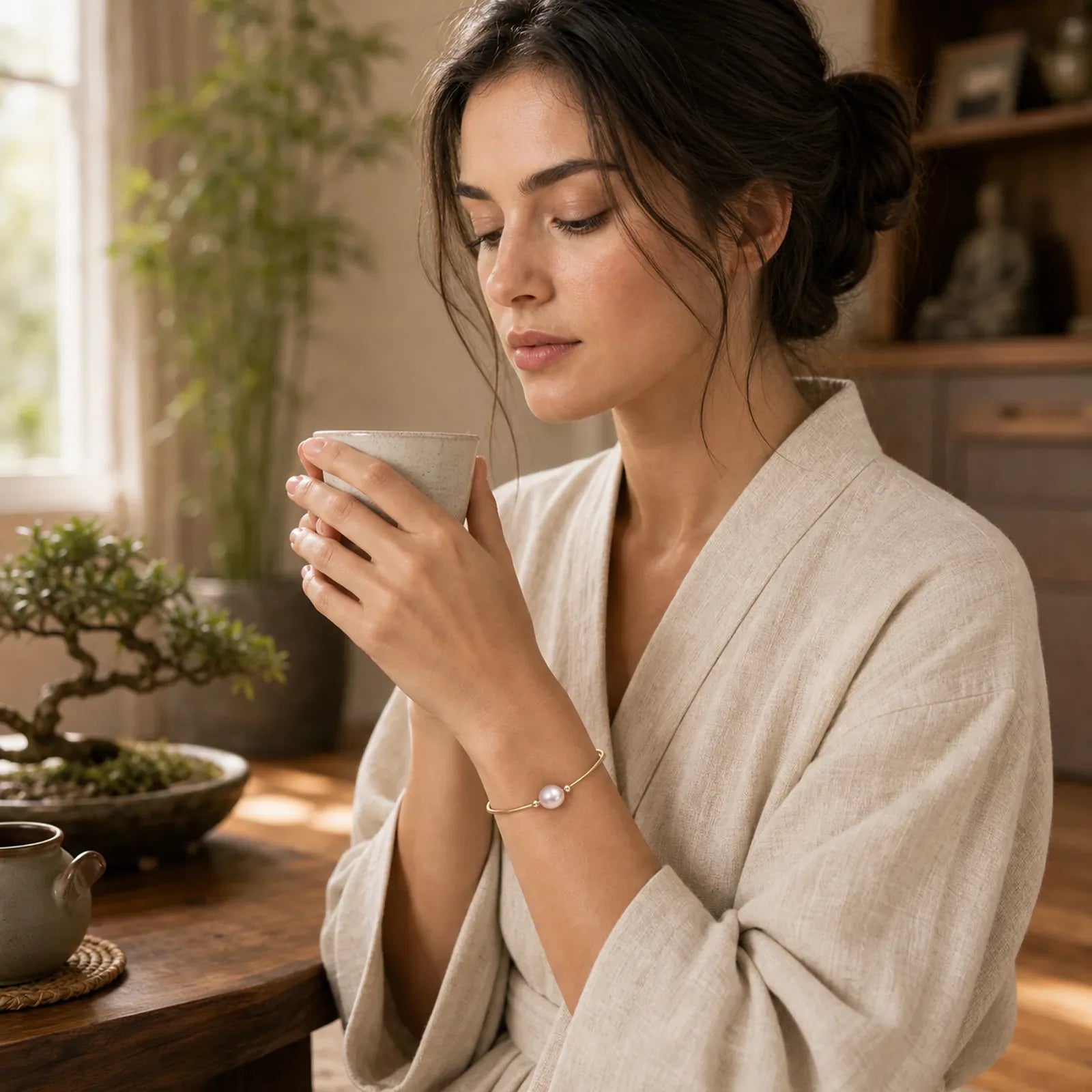 Pearl Wealth Bracelet Bangle (Extra 30% Off | USE CODE: FS30) featuring Pearl