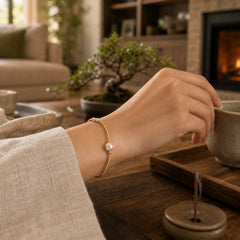 Pearl Wealth Bracelet Bangle (Extra 30% Off | USE CODE: FS30) featuring Pearl