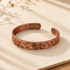Rustic Copper Balance Magnetic Adjustable Cuff Bracelet featuring Copper