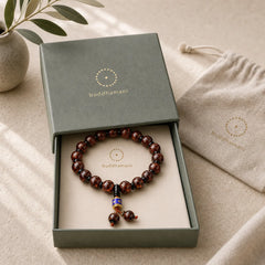 Tibetan Dragon Vein Agate Healing Bracelet featuring Dragon, Dragon Vein Agate