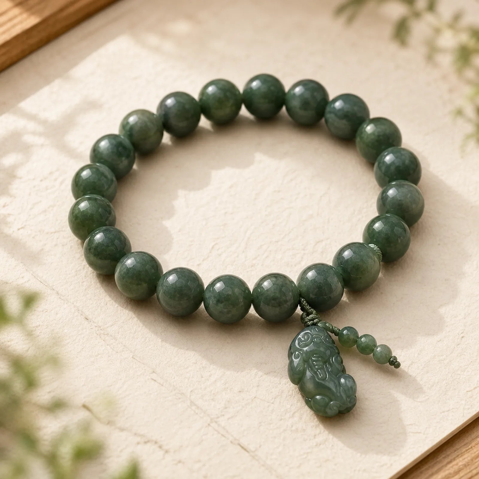 Tibetan Jade PiXiu Prosperity Bracelet featuring Jade, Pixiu