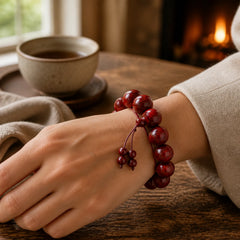 Tibetan Small Leaf Red Sandalwood Balance Bracelet (Extra 30% Off | USE CODE: FS30) featuring Small Leaf Red Sandalwood, Red Sandalwood, Sandalwood