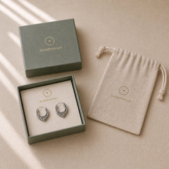 Viking Hoop Titanium Steel Balance Earrings featuring Titanium Steel