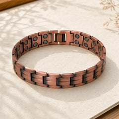 Vintage Magnetic Solid Copper Cuff Bracelet Bangle featuring Copper