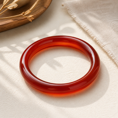 Buddhamani Natural Red Agate Confidence Bracelet Bangle