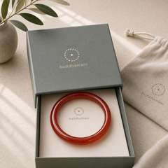 Buddhamani Natural Red Agate Confidence Bracelet Bangle
